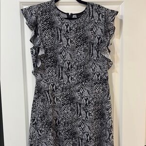 Who What Wear Monochrome Snake Print Mini Dress